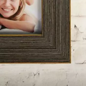 Фоторамка пластик на 4 фото 10х15 см "Серый грифель" 32х31,8 см