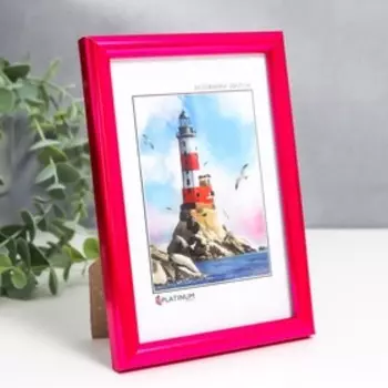 Фоторамка пластик "Палитра" 10x15 см, пурпурный металлик