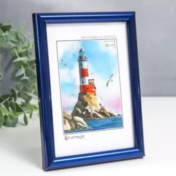 Фоторамка пластик "Палитра" 10x15 см, синий металлик