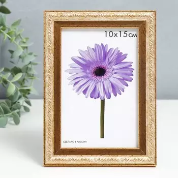 Фоторамка пластик Rosa 10х15 см золото