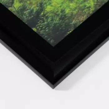 Фоторамка пластиковая 21х30см 742 черный глянцевый (пластиковый экран)