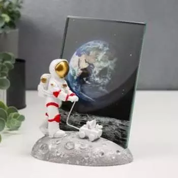 Фоторамка полистоун 10х15 см "Космонавт-исследователь" 17х12 см