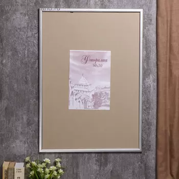 Фоторамка для фото 5070 см Samoa, сосна, (пластиковый экран), серебро