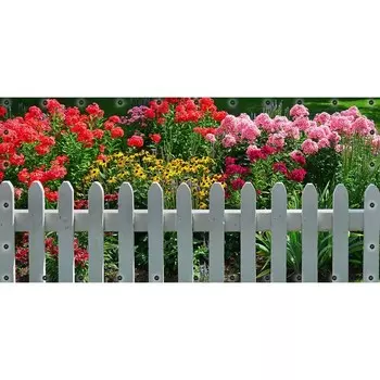 Фотосетка, 314 155 см, с фотопечатью, люверсы шаг 0.3 м, «Флоксы»