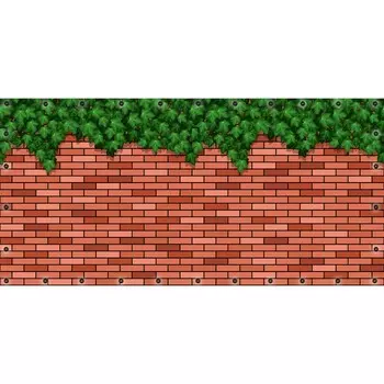 Фотосетка, 314 155 см, с фотопечатью, люверсы шаг 0.3 м, «Плющ на кирпичной стене»