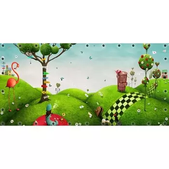 Фотосетка, 314 155 см, с фотопечатью, люверсы шаг 0.3 м, «Алиса»