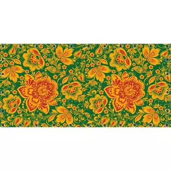 Фотосетка, 314 155 см, с фотопечатью, люверсы шаг 0.3 м, «Хохлома»