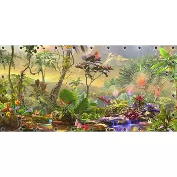 Фотосетка, 314 155 см, с фотопечатью, люверсы шаг 0.3 м, «Остров мечты»