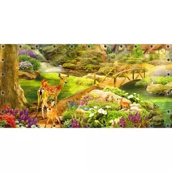 Фотосетка, 314 155 см, с фотопечатью, люверсы шаг 0.3 м, «Бемби»