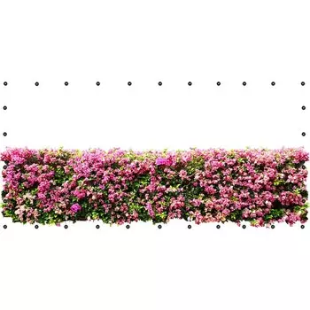 Фотосетка, 314 155 см, с фотопечатью, люверсы шаг 0.3 м, «Цветочная изгородь»