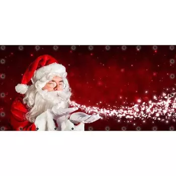 Фотосетка, 314 155 см, с фотопечатью, люверсы шаг 0.3 м, «Дед Мороз»