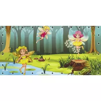 Фотосетка, 314 155 см, с фотопечатью, люверсы шаг 0.3 м, «Лесные феи»
