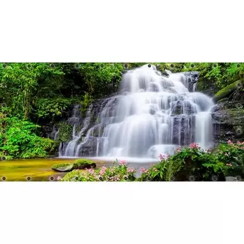 Фотосетка, 314 155 см, с фотопечатью, люверсы шаг 0.3 м, «Водопад»