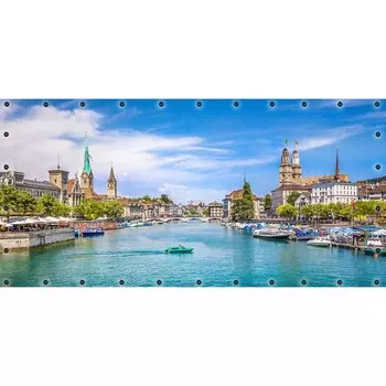 Фотосетка, 314 155 см, с фотопечатью, люверсы шаг 0.3 м, «Цюрих»