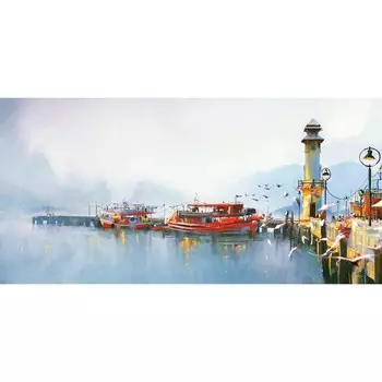 Фотосетка, 320 155 см, с фотопечатью, «Пристань»