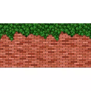 Фотосетка, 320 155 см, с фотопечатью, «Плющ на кирпичной стене»