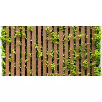 Фотосетка, 320 155 см, с фотопечатью, «Коричневый штакетник»