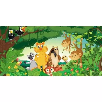 Фотосетка, 320 155 см, с фотопечатью, «Лесные звери»