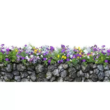 Фотосетка, 320 155 см, с фотопечатью, «Цветник на камнях»
