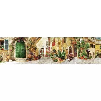 Фотосетка, 600 155 см, с фотопечатью, «Цветочный переулок»