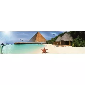 Фотосетка, 600 155 см, с фотопечатью, «Грань песка и моря»