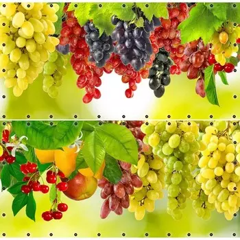 Фотосетка, из двух полотен по 314 155 см, с фотопечатью, люверсы шаг 0.3 м, «Виноград»