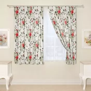 Фотошторы «Акценты роз», размер 145x160 см, 2 шт