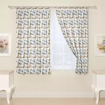 Фотошторы «Акварель гор», размер 145x160 см, 2 шт