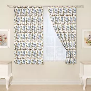 Фотошторы «Акварель гор», размер 145x160 см, 2 шт