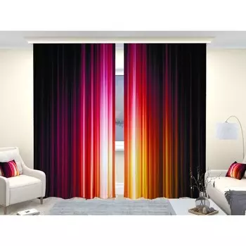 Фотошторы «Цветная абстракция 4», размер 150 × 260 см, димаут