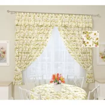 Фотошторы «Цветущий шиповник», размер145x180 см, 2 шт