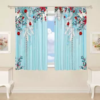 Фотошторы для кухни, размер 145x160 см, 2 шт