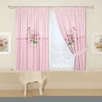 Фотошторы для кухни, размер 145x160 см, 2 шт