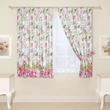 Фотошторы для кухни, размер 145x160 см, 2 шт