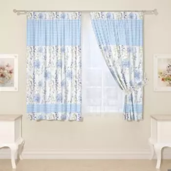 Фотошторы для кухни, размер 145x160 см, 2 шт