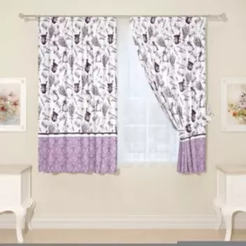 Фотошторы для кухни, размер 145x160 см, 2 шт