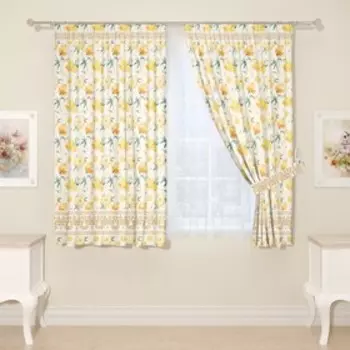 Фотошторы для кухни, размер 145x160 см, 2 шт