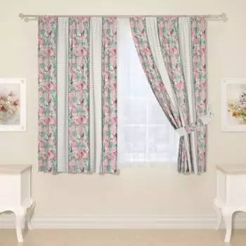 Фотошторы для кухни, размер 145x160 см, 2 шт