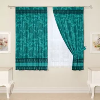 Фотошторы для кухни, размер 145x160 см, 2 шт