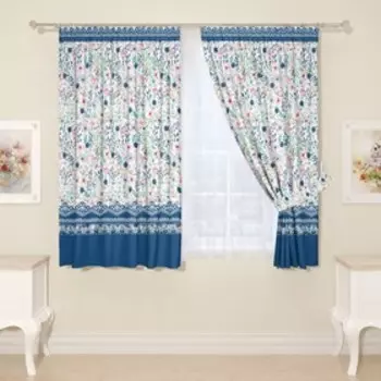 Фотошторы для кухни, размер 145x160 см, 2 шт