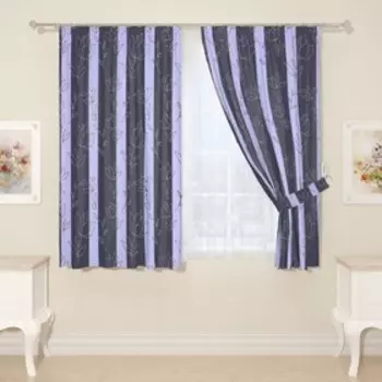 Фотошторы для кухни, размер 145x160 см, 2 шт