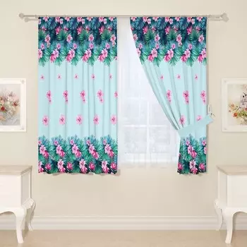 Фотошторы для кухни, размер 145x160 см, 2 шт