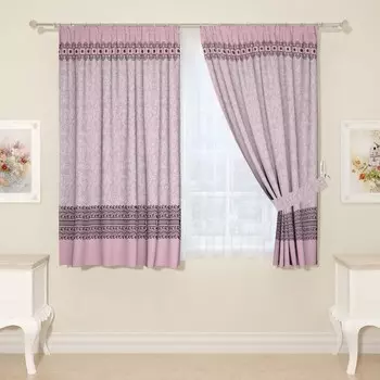 Фотошторы для кухни, размер 145x160 см, 2 шт