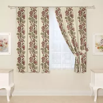 Фотошторы для кухни, размер 145x160 см, 2 шт