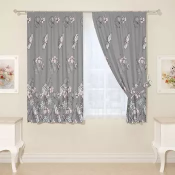 Фотошторы для кухни, размер 145x160 см, 2 шт