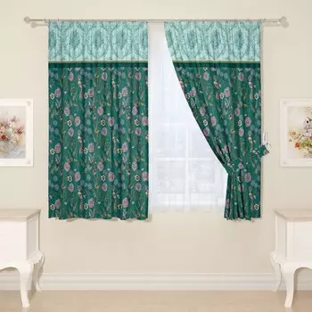 Фотошторы для кухни, размер 145x160 см, 2 шт