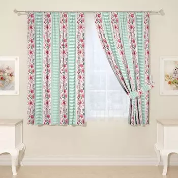 Фотошторы для кухни, размер 145x160 см, 2 шт