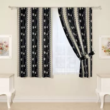 Фотошторы для кухни, размер 145x160 см, 2 шт