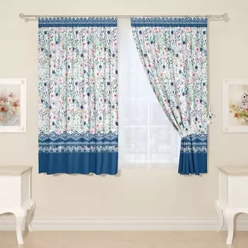 Фотошторы для кухни, размер 145x160 см, 2 шт