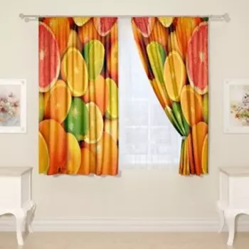 Фотошторы «Фреш», размер 145x160 см, 2 шт